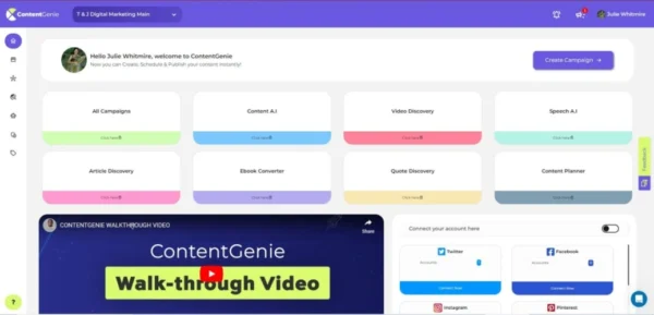 ContentGenie AI Dashboard